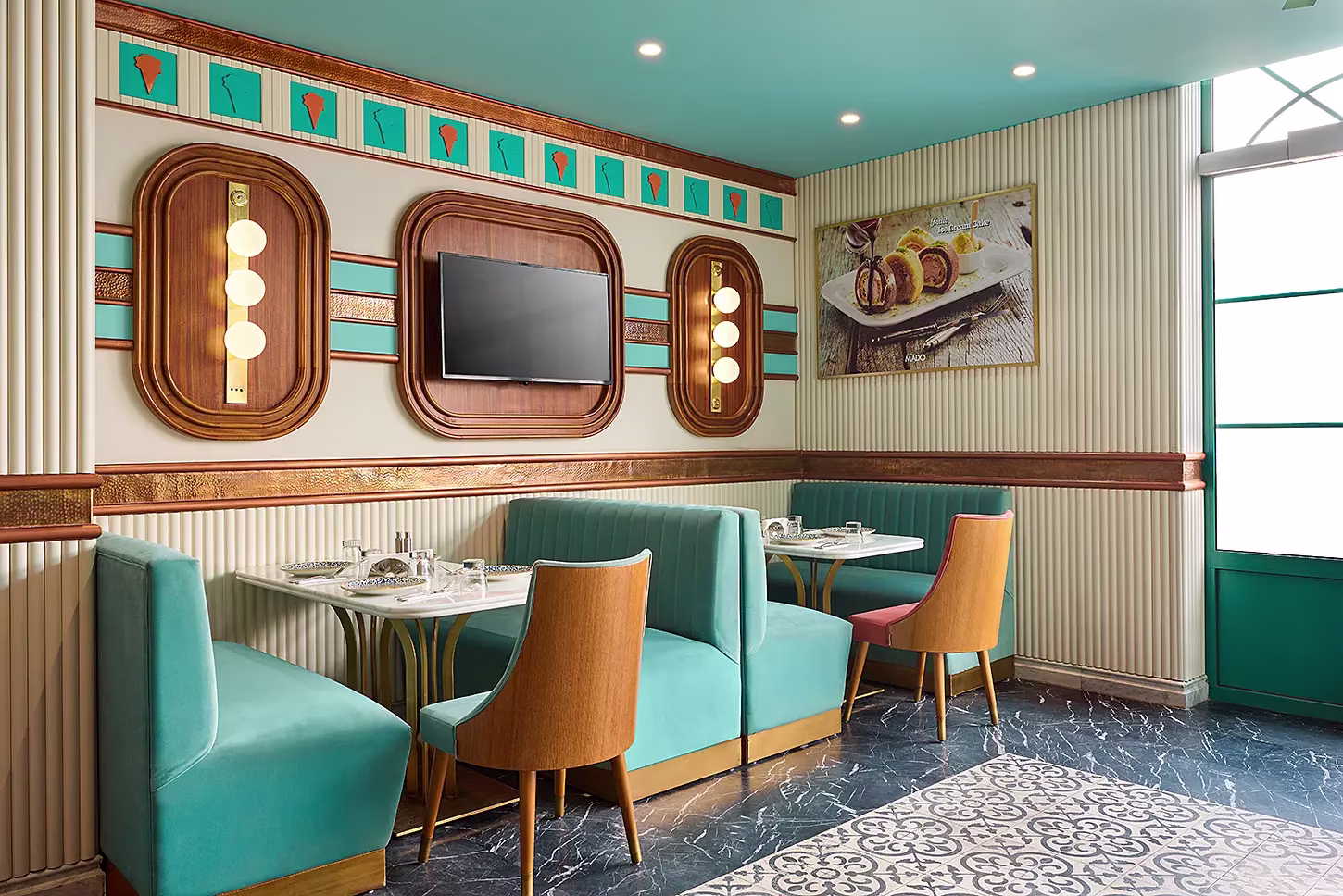 dining section - Mado restaurant - commercial interiors photography - egypt -mohamed abdel-hady