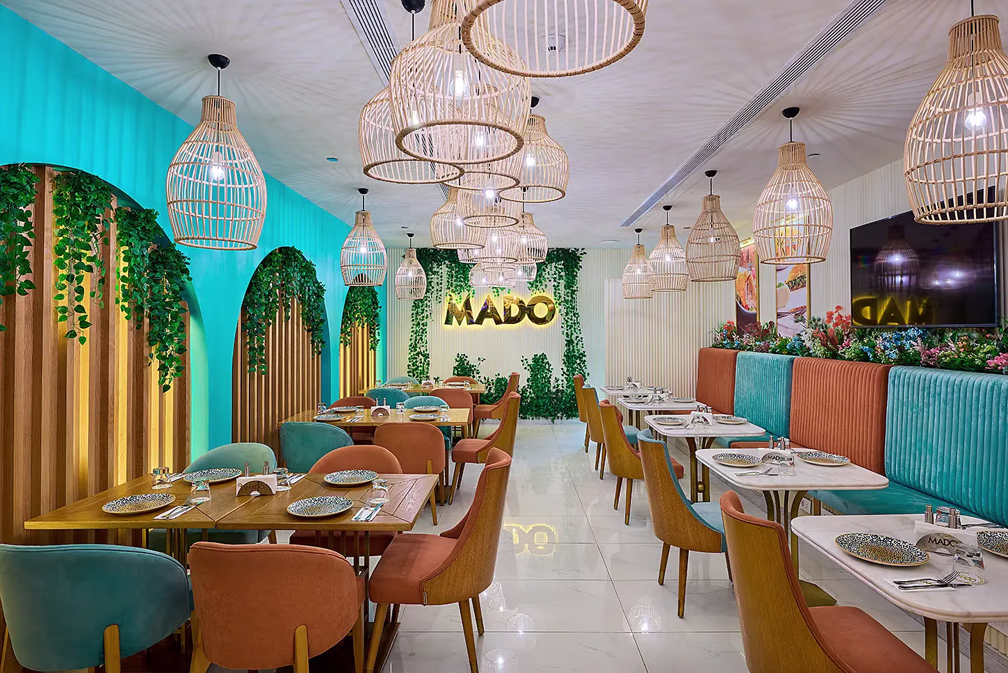 dining area - Mado restaurant - commercial interiors photography - egypt -mohamed abdel-hady