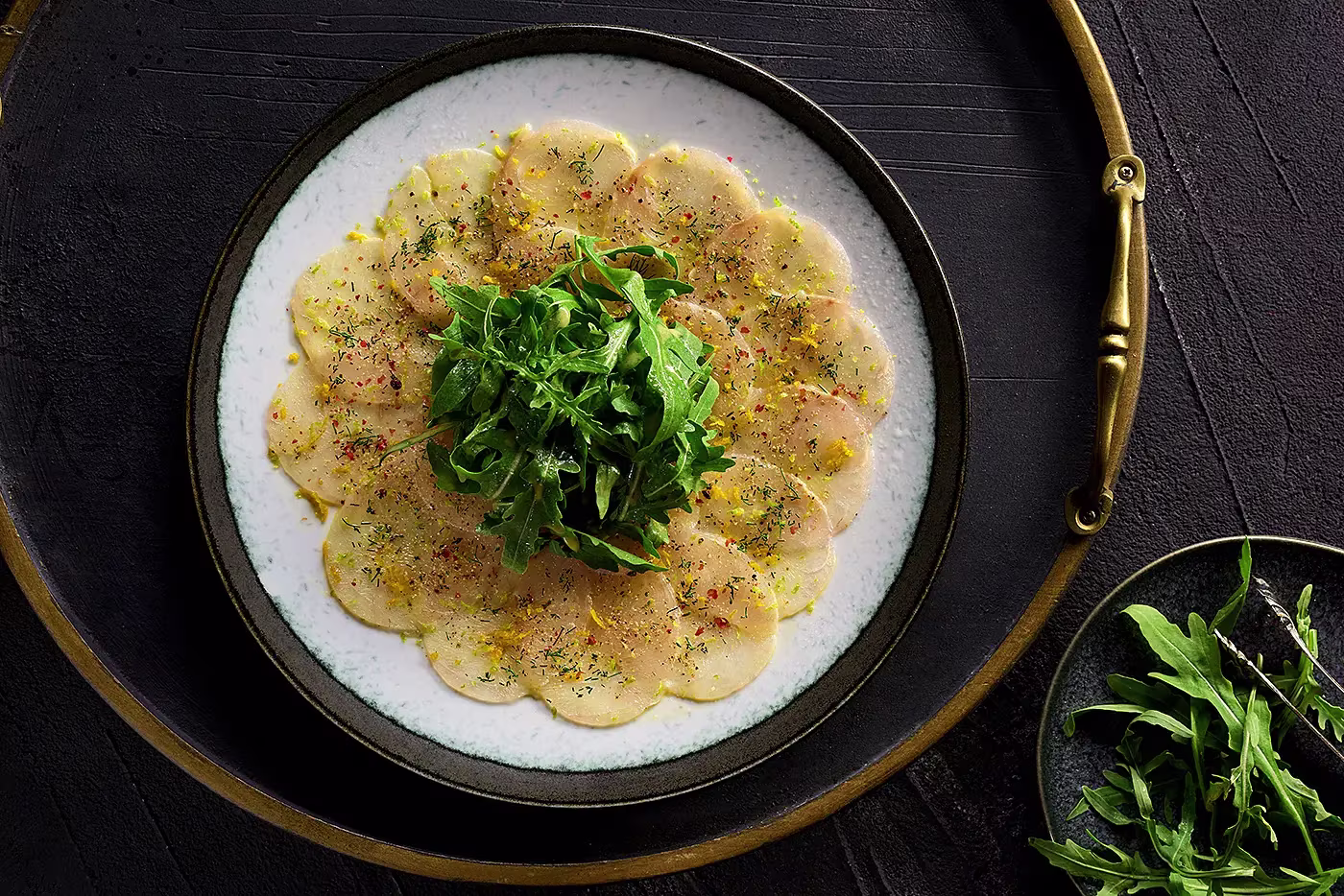 seabass carpaccio - le rouge restaurant - commercial photography - egypt - mohamed abdel-hady