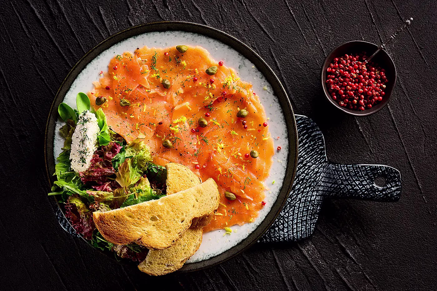 smoked salmon - le rouge restaurant - commercial photography - egypt - mohamed abdel-hady