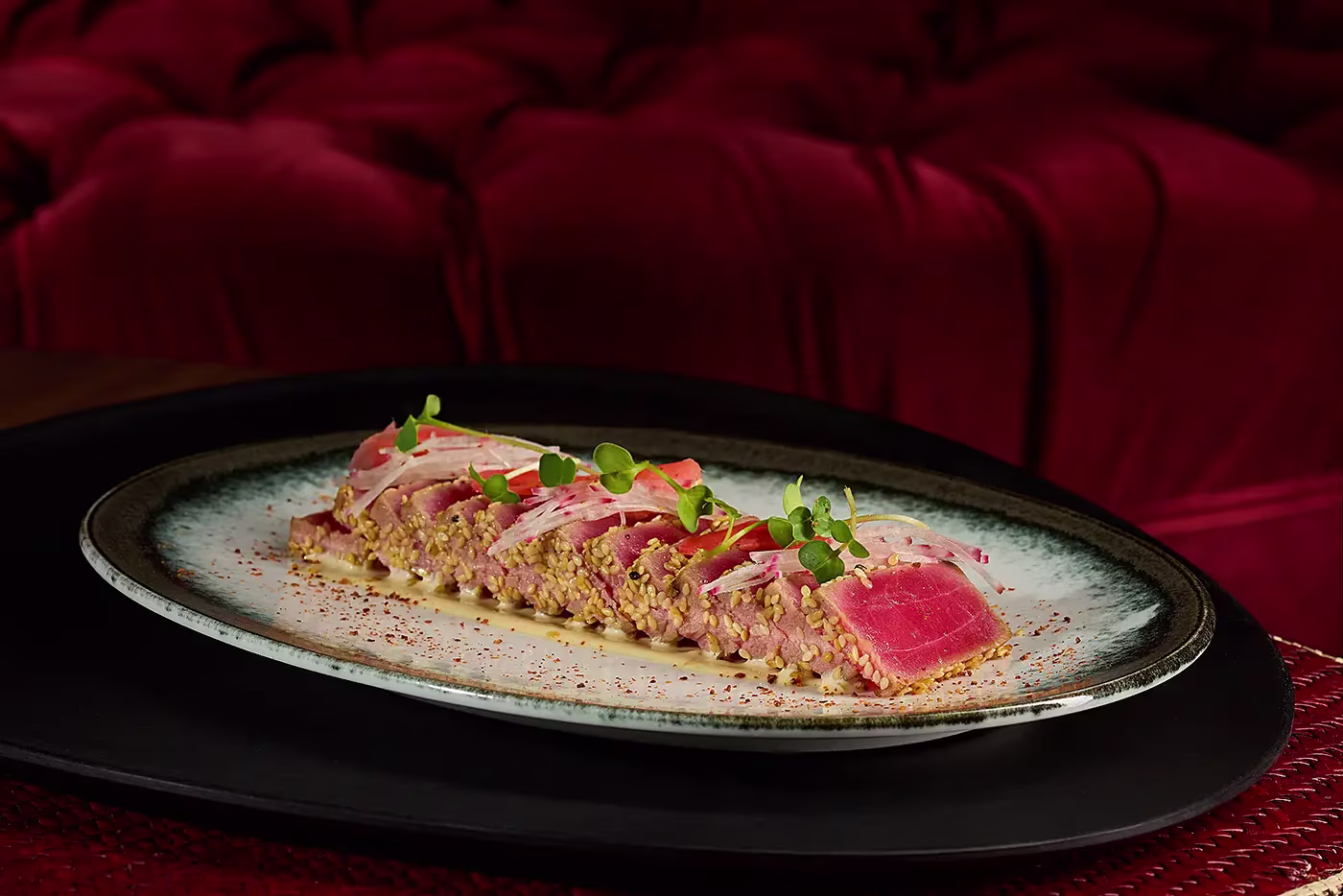 tuna tataki - le rouge restaurant - commercial photography - egypt - mohamed abdel-hady