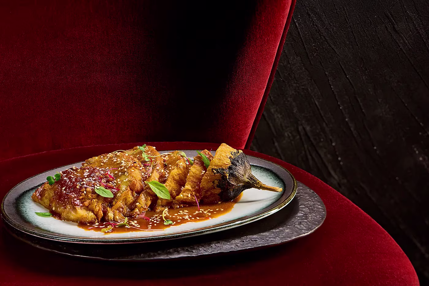 eggplant tempura - le rouge restaurant - commercial photography - egypt - mohamed abdel-hady