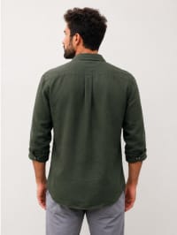 Indigo Linen Shirt — Back