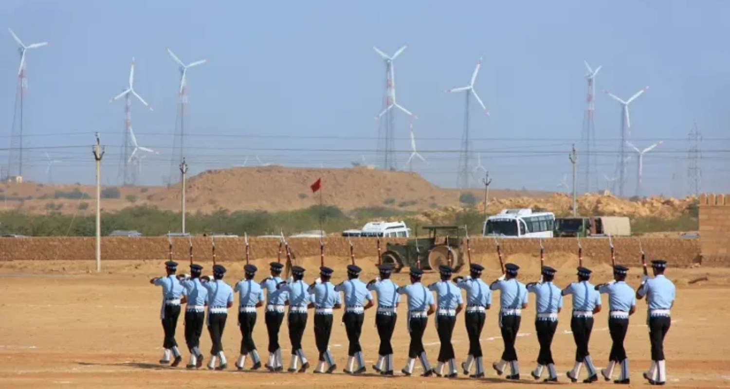 Indian Air Force Display at Jaisalmer Desert Festival Air Force and Military Parade Jaisalmer Desert Festival