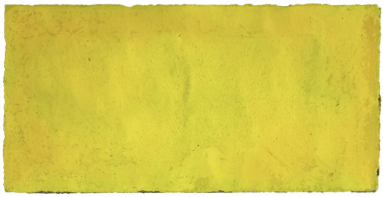 Street Yellow, a 2013 spray paint and concrete work on canvas by Jacob Giberson.