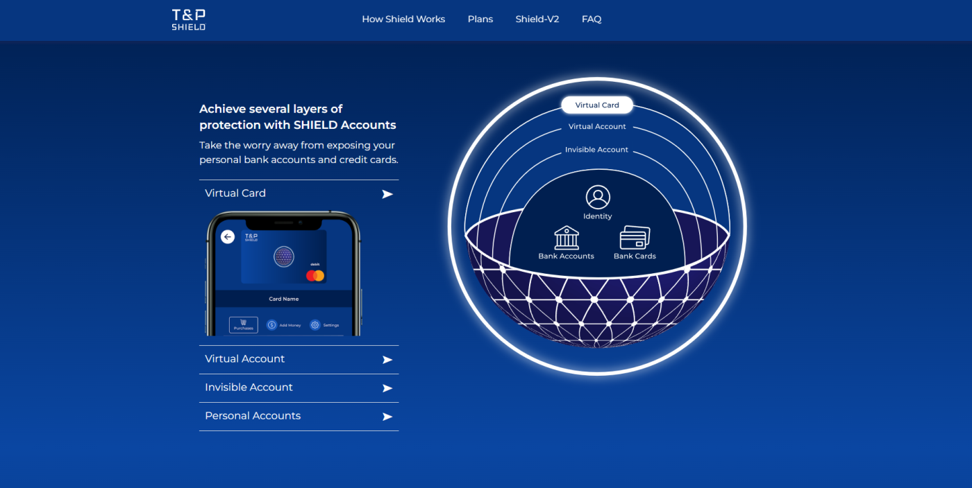 T&P Shield Website Screenshot