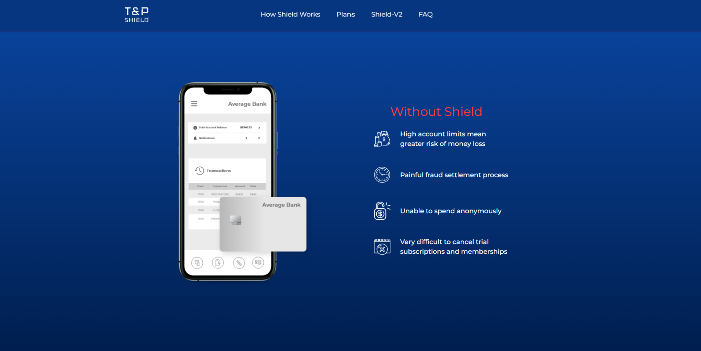 T&P Shield Website Screenshot