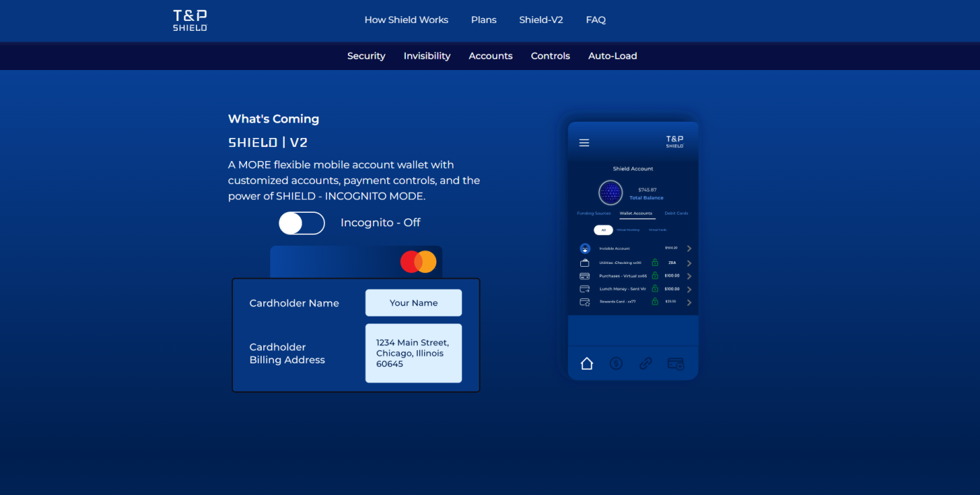 T&P Shield Website Screenshot