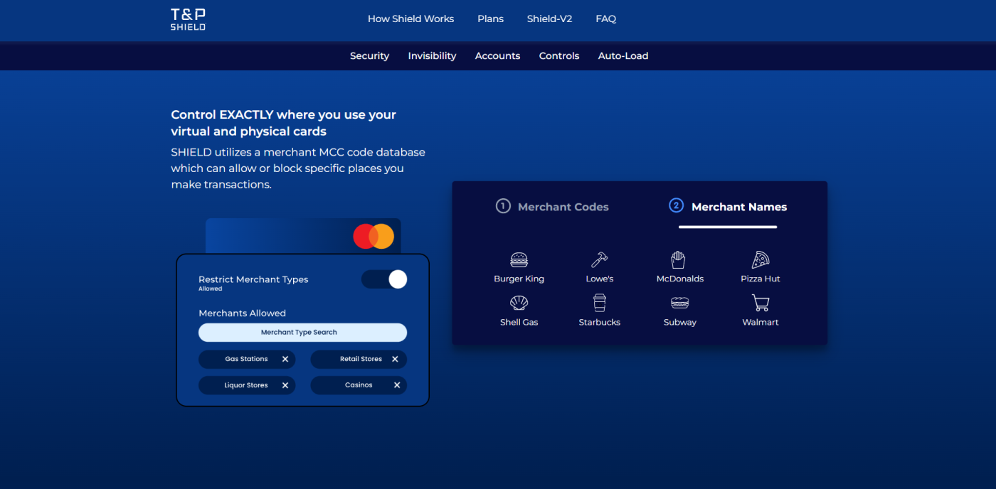 T&P Shield Website Screenshot