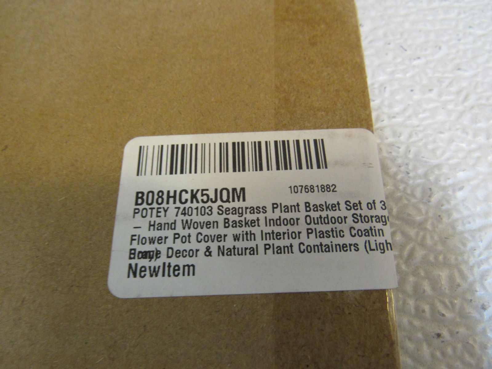 Potey Pflanzkörbe Menge 3 grau handgewebte Seegrasfaser - Bild 10 von 12