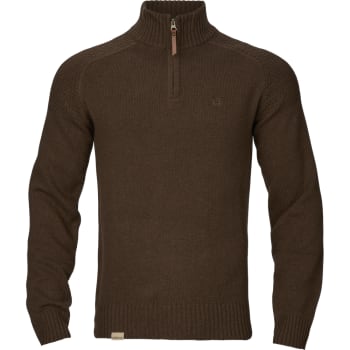 Härkila Vincent Merino Half Zip Genser Men Demitasse Brown