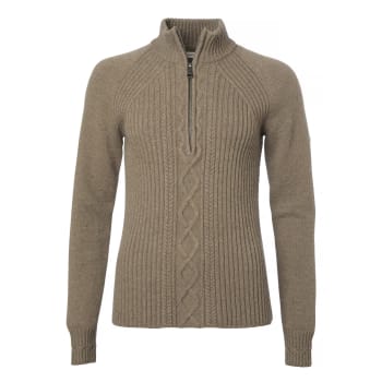 Chevalier Stella Half Zip Wool Pullover Women Brown