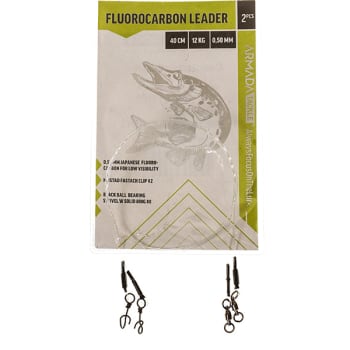 Armada Flourocarbon Leader w-/Fastach Snap