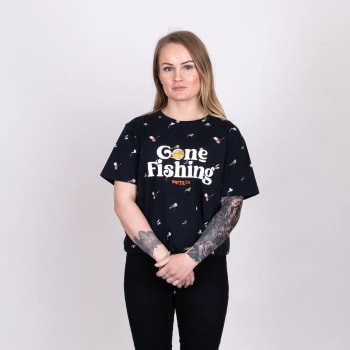 Sqrtn Comp Gone Fishing T-shirt Dryfly Navy