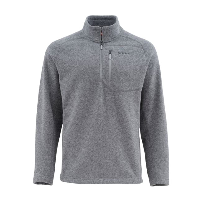Simms Rivershed Sweater-Quarter Zip Steel