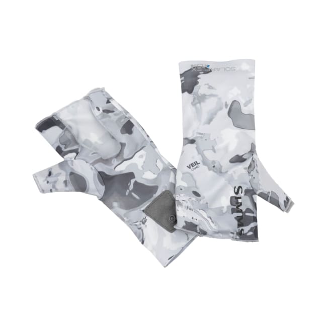 Simms SolarFlex SunGlove No-Finger Cloud Camo Grey