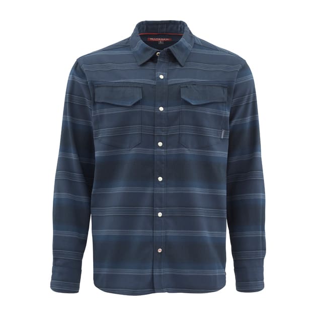 Simms Gallatin Flannel Admiral Blue Stripe