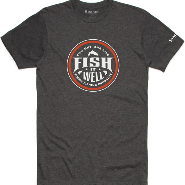Simms Fish It Well T-Shirt Charcoal Heather