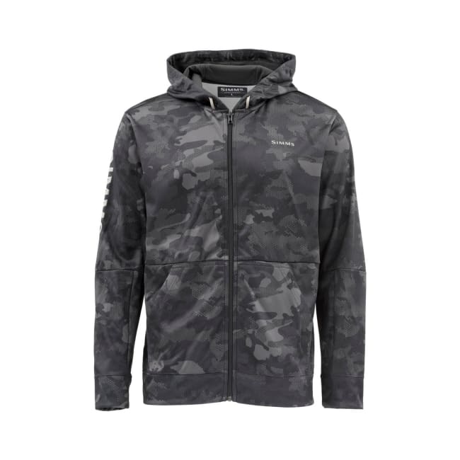 Simms Challenger Hoody Full Zip Hex Flo Camo Carbon