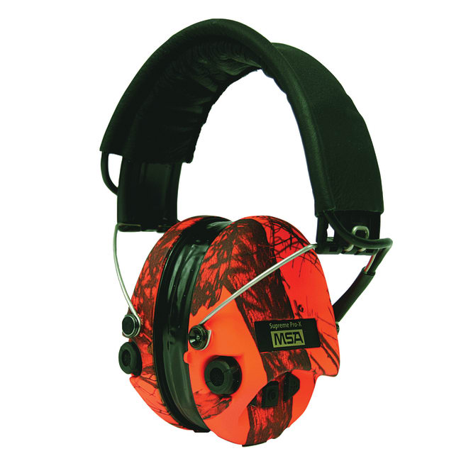 MSA Sordin Supreme Pro X Blaze Orange Camo+Led