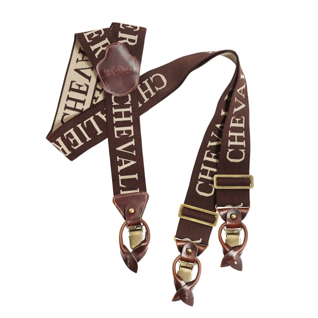 Chevalier Logo Suspenders Brown