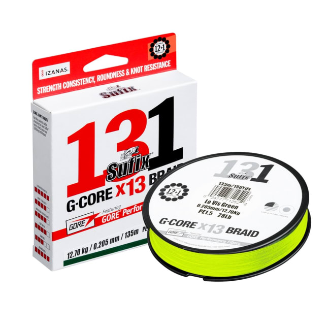 Sufix 131 G-Core x13 Neon Chartreuse 150m