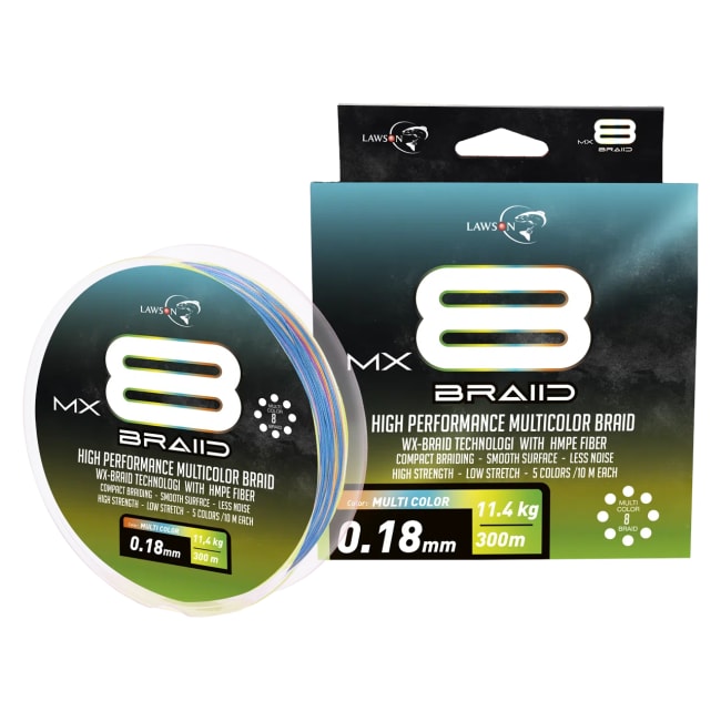 Lawson MX8 Braid Multicolor 300m