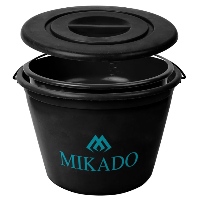 Mikado Groundbait Bucket 25L w/Lid & Top-plane