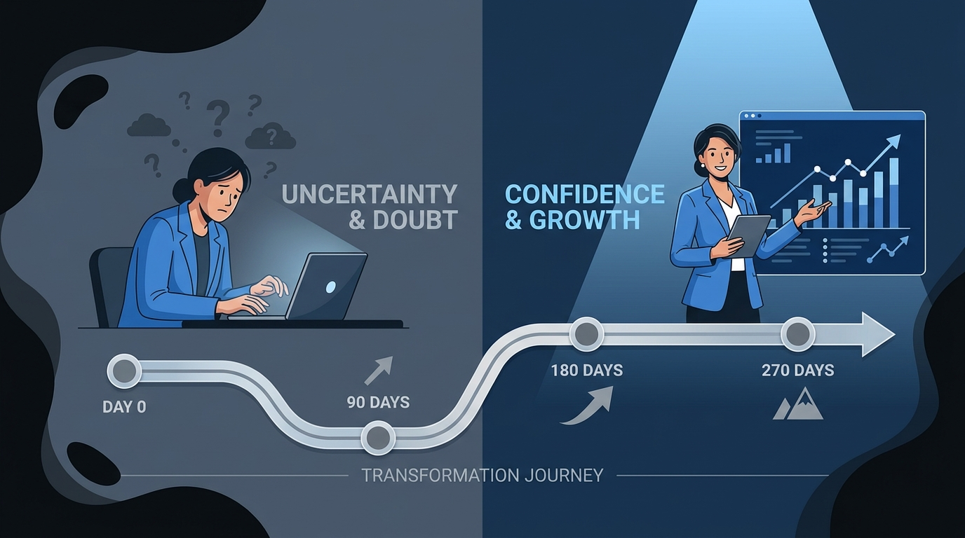 Overnight Confidence Myth: 90-Day Mid-Career Case Study