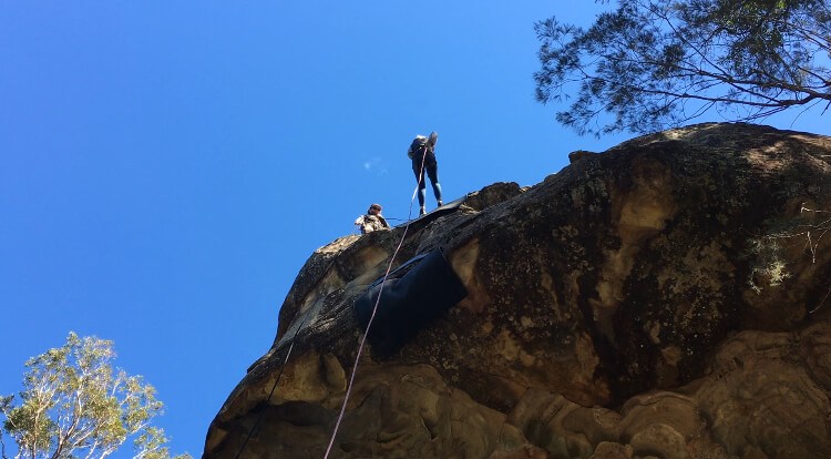 Abseiling Second Cliff