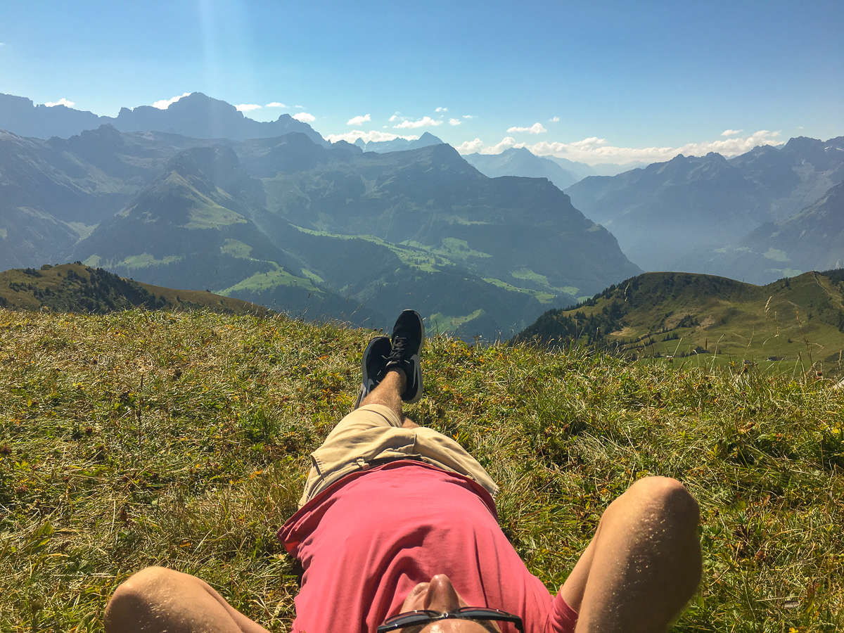 Switzerland overlooking mountains