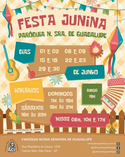 Festa Junina da Paróquia Nossa Senhora de Guadalupe