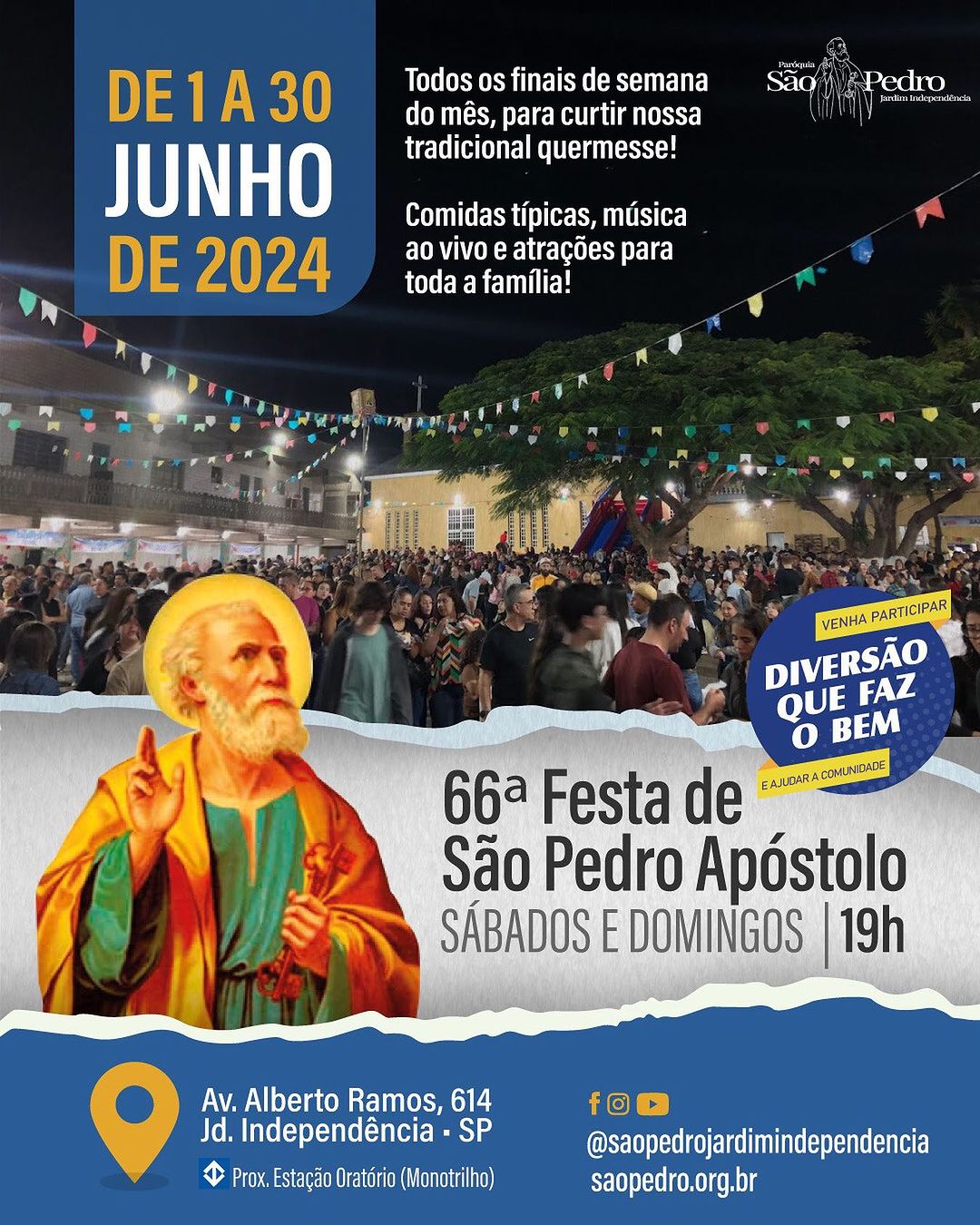 Festa de São Pedro Apóstolo Jardim Independência 