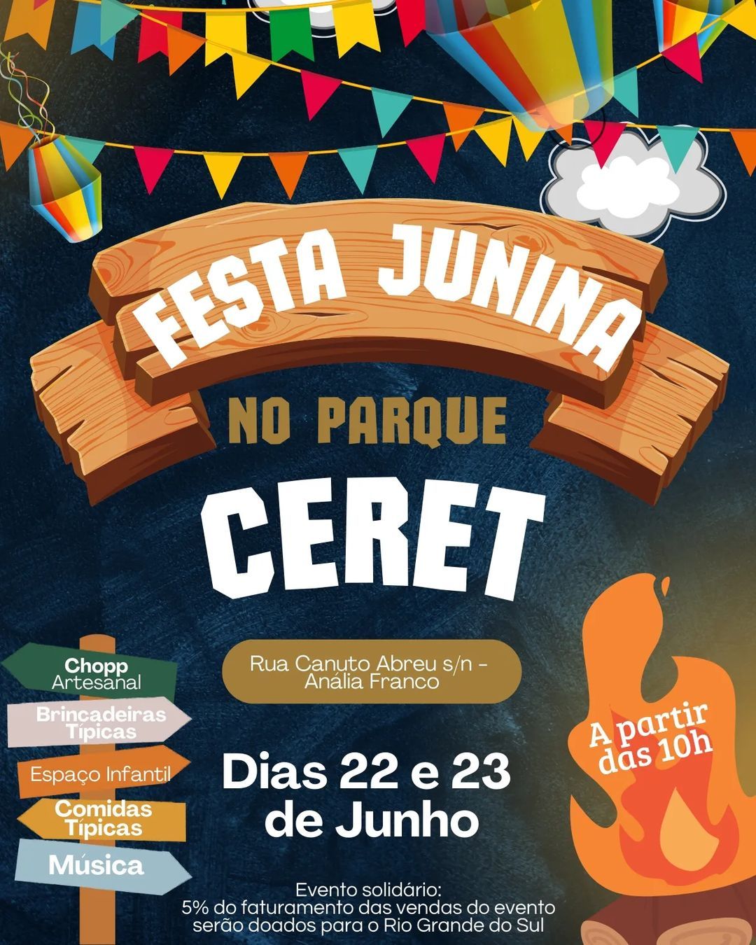 Festa Junina no Parque Ceret Anália Franco