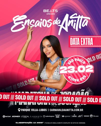 Ensaios da Anitta 2025 – Domingo