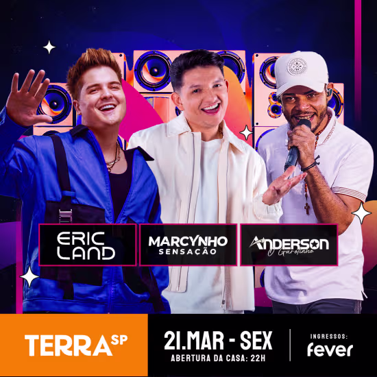 Show do Eric Land, Marcynho Sensação e Anderson o Garotinho no Terra SP 2025