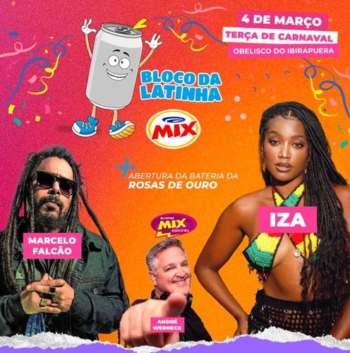 Bloco da Latinha Mix 2025 com Iza e Marcelo Falcão