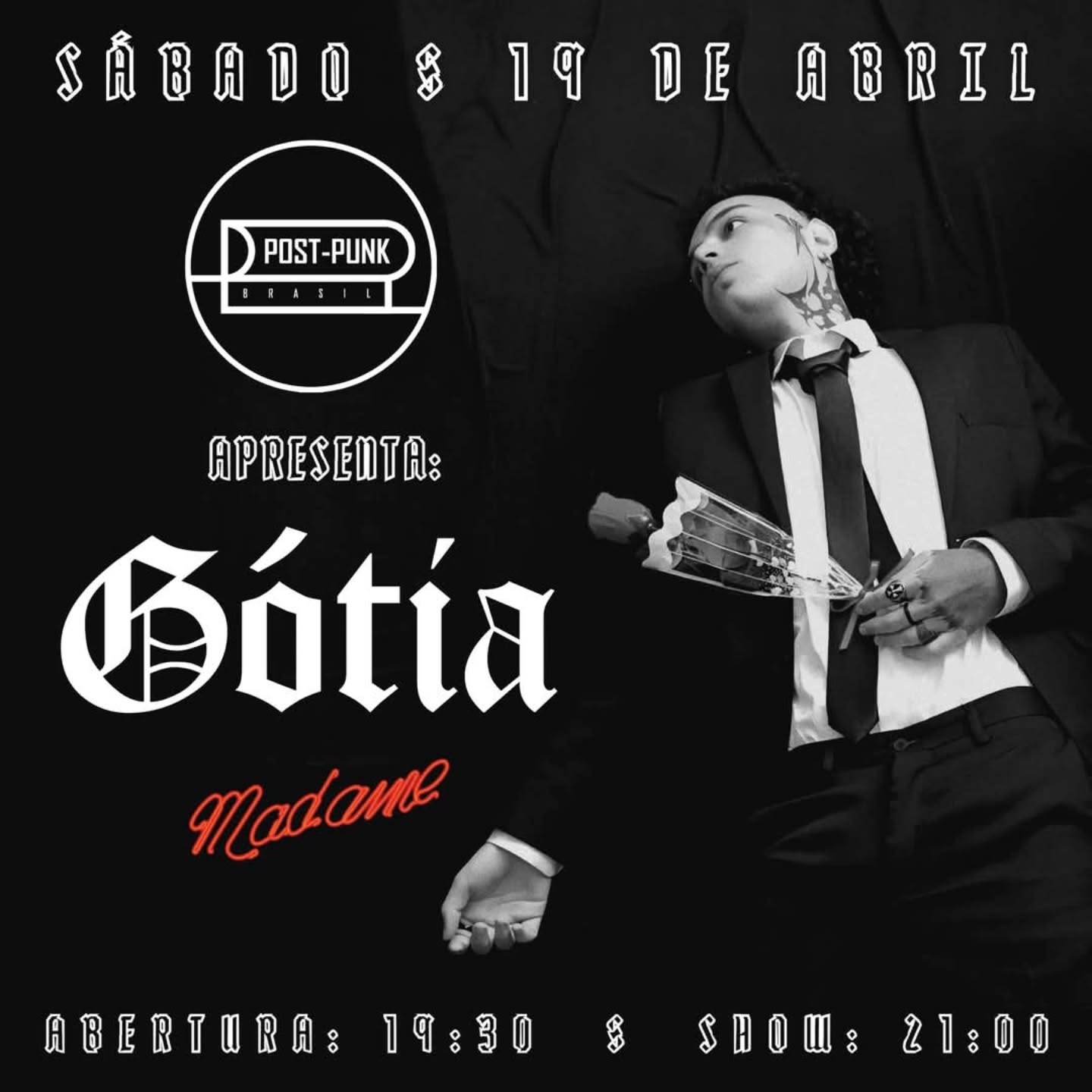 Post Punk Brasil apresenta: Escarlatina Obsessiva + Gótía