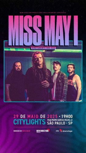 Miss May I no City Lights em SP 2025