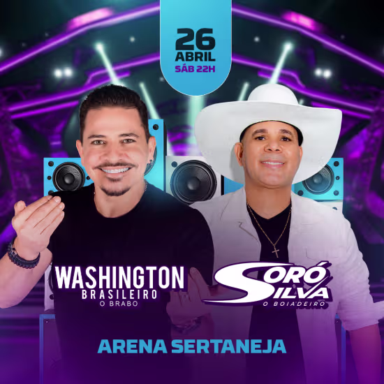 Show do Washington Brasileiro e Soró Silva no Arena Sertaneja 2025 