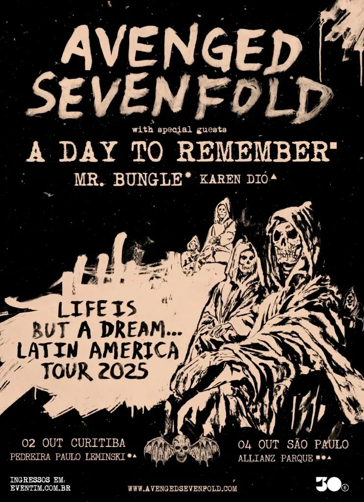 Avenged Sevenfold - Life Is But A Dream Latin America Tour 2025