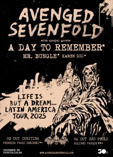 Avenged Sevenfold - Life Is But A Dream Latin America Tour 2025