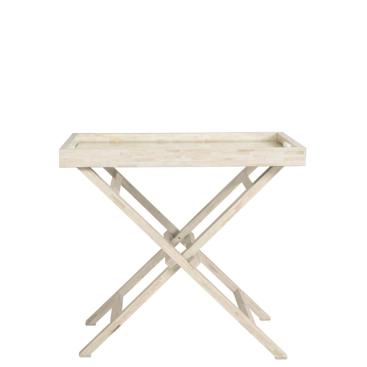 Bone Inlay Folding Tray Table