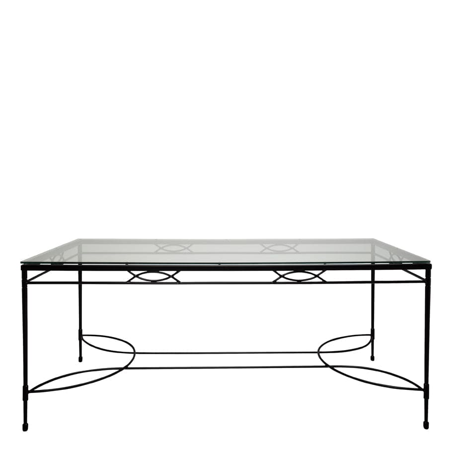Amalfi Glass Top Dining Table Rectangle 183