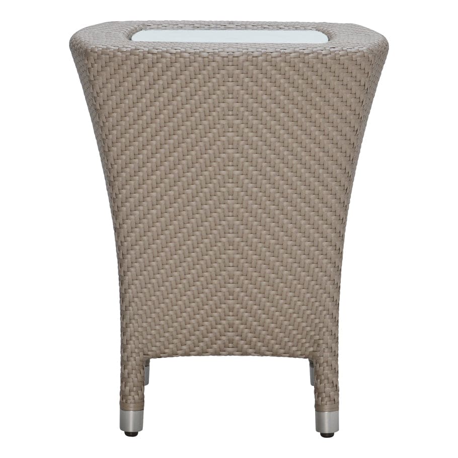 Amari Glass Top Side Table Square 45