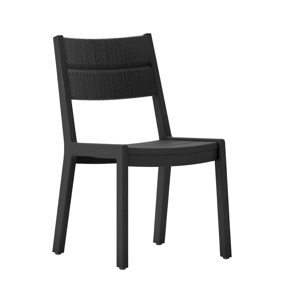 BESSO TEAK/WOVEN SIDE CHAIR