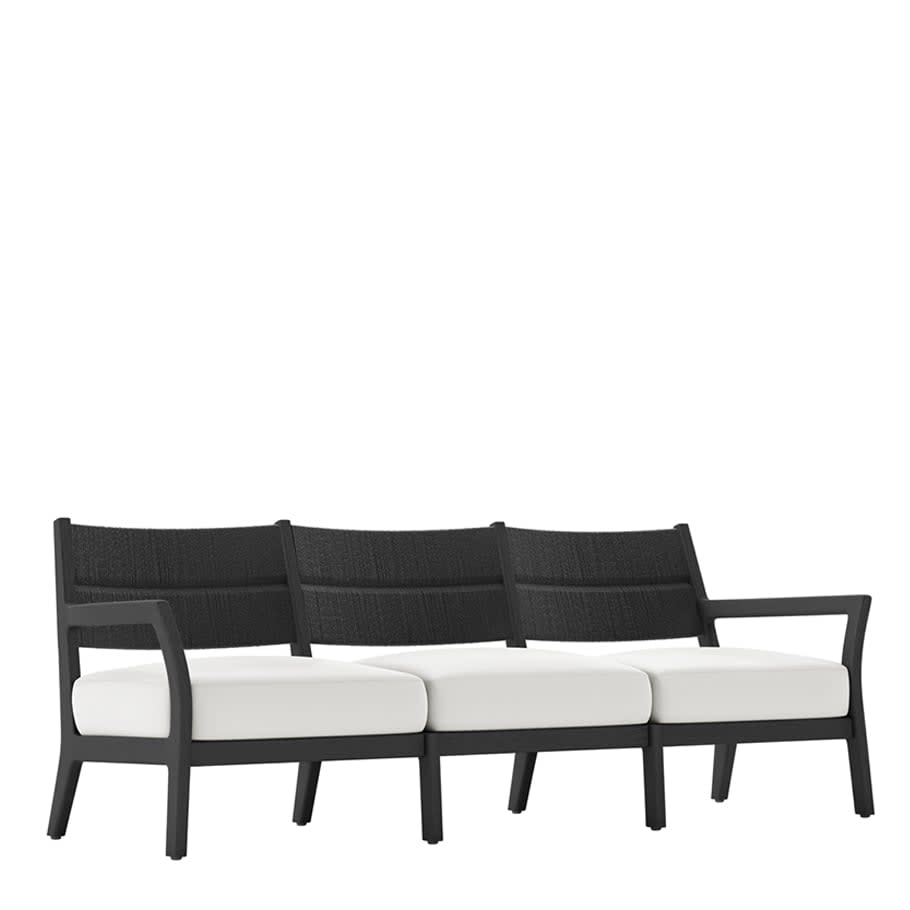 BESSO TEAK/WOVEN SOFA 3 SEAT