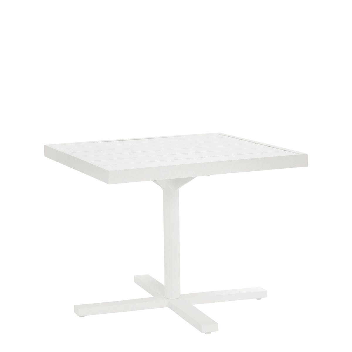 Duo Aluminum Side Table Square - Talc