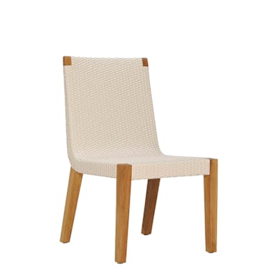 QUINTA TEAK / WOVEN SIDE CHAIR