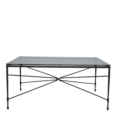 AMALFI STAR GLASS TOP COCKTAIL TABLE SQUARE 107
